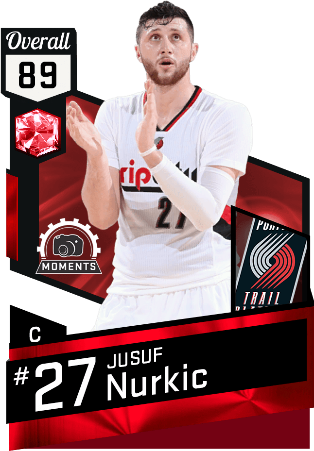 Jusuf Nurkic - Jeremy Lin 2k18 Rating Clipart (651x941), Png Download