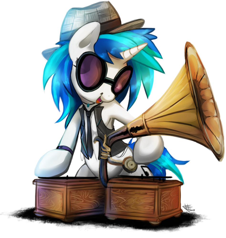 Fidzfox, Clothes, Dj Pon 3, Female, Gramophone, Hat, - Mylittlepony Clipart (948x997), Png Download