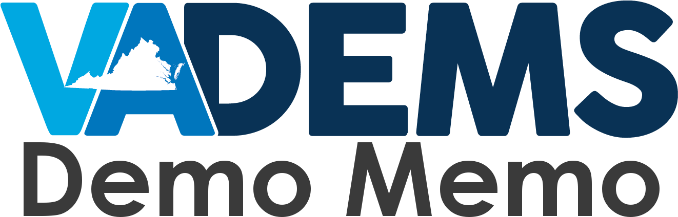 Va Demo Memo Weekly Update - Virginia Democrats Clipart (1439x662), Png Download