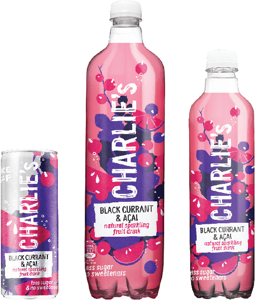 Charlies Flavours Black Currant Acai - Charlie's Drink Clipart (541x620), Png Download