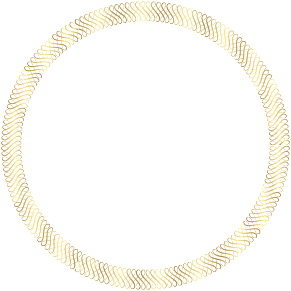 Gold Circular Border Clipart (600x600), Png Download