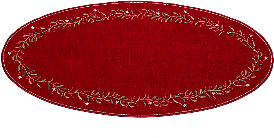 Tablecloth "mistletoe" 11 X - Cross-stitch Clipart (949x478), Png Download