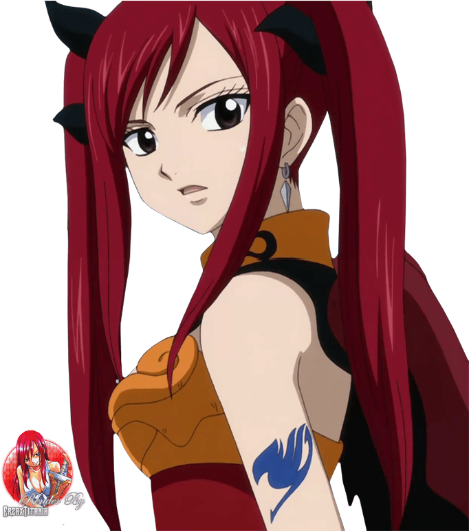 Erza Scarlet Fairy Tail Logo 4 By Marcus - Fairy Tail Guild Mark Erza Clipart (700x770), Png Download