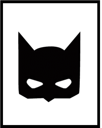 Batman Mask Wall Print Petite Bello - Batman Mask Clipart - Png Download (600x600), Png Download