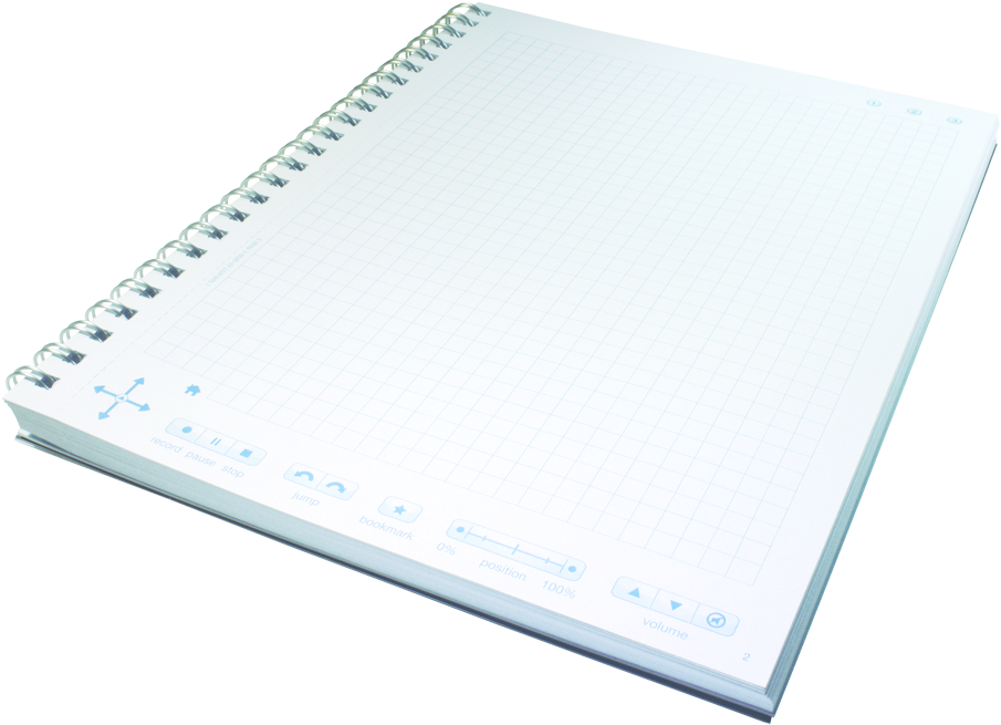 Livescribe A5 Single Subject Grid Notebook - Sketch Pad Clipart (1000x708), Png Download