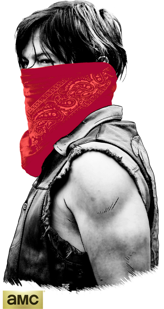 Daryl Dixon Black And White Clipart (545x1024), Png Download