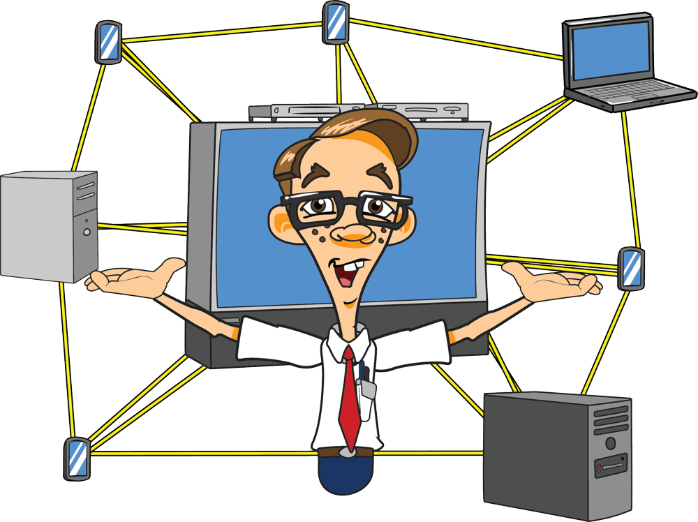 Home-networking - Computer Repair Technician Clipart (1000x748), Png Download