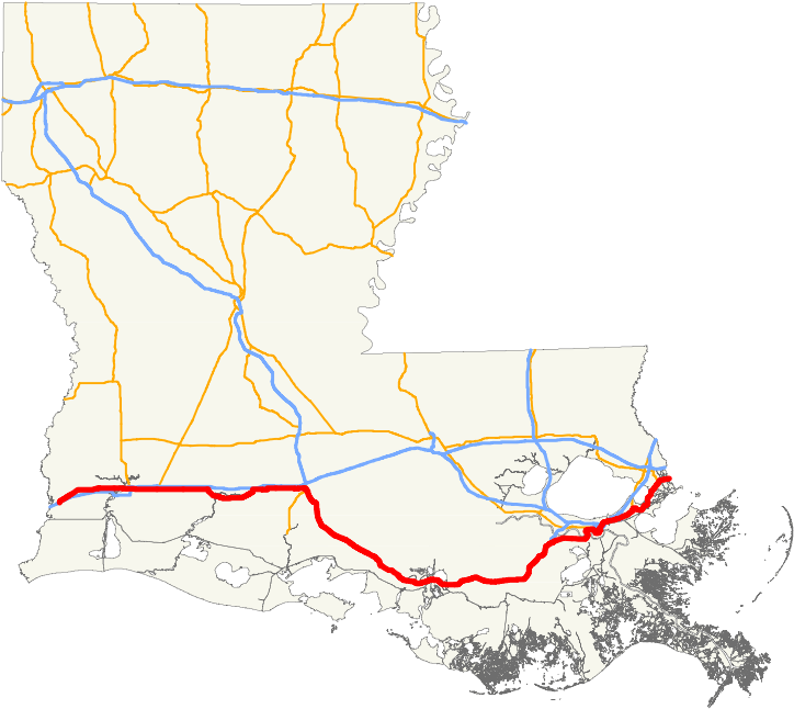 Map Of Louisiana And Mississippi Best Of U S Route - Rigolets Located On A Louisiana Map Clipart (1200x700), Png Download