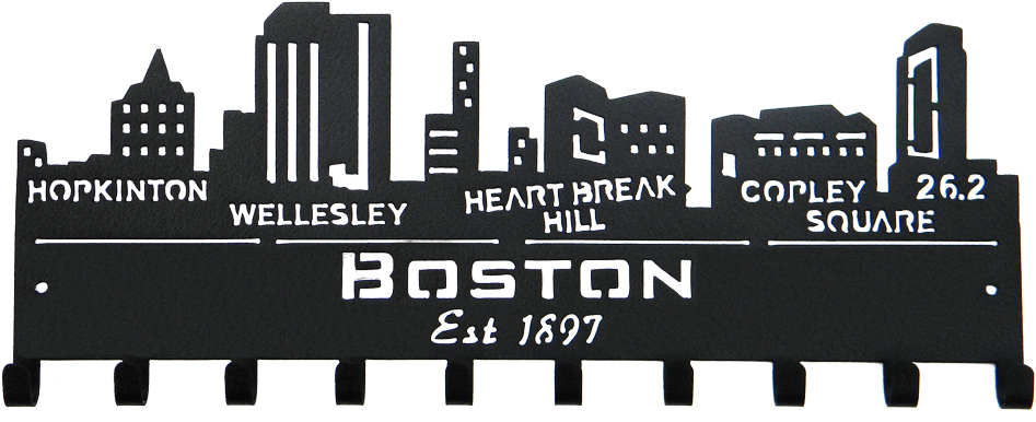 Boston Skyline Png - Boston Marathon Skyline Clipart (1000x400), Png Download