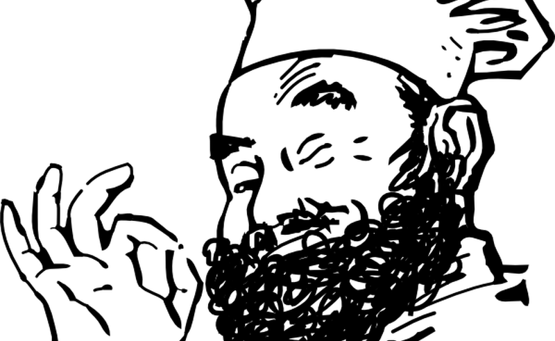 Beard Silhouette Clip Art Invitation Templates Image - Clipart Black And White Bon Appetit - Png Download (800x491), Png Download