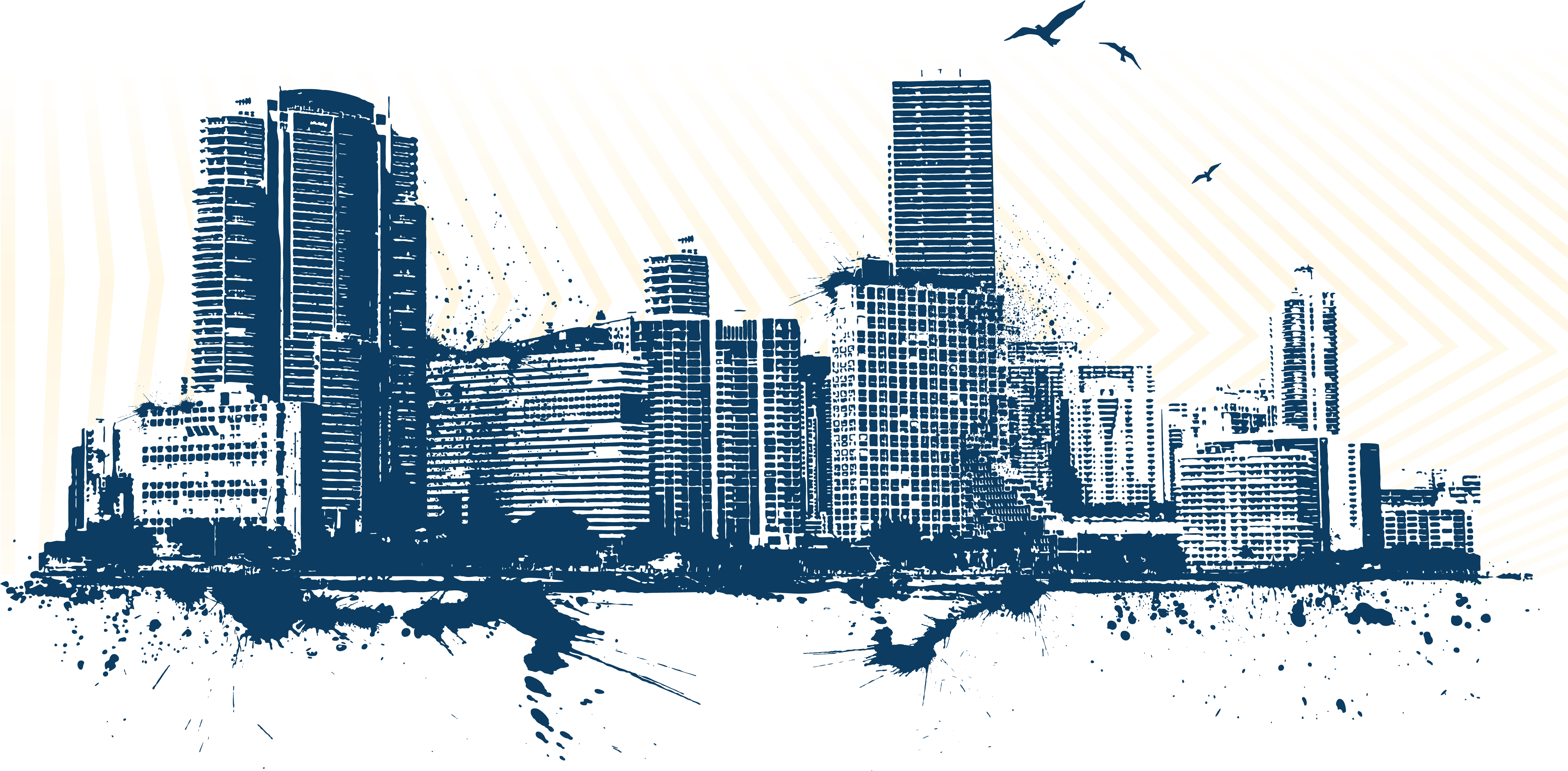 Colorful Skyline , Png Download - Colorful Skyline Clipart (4459x2194), Png Download