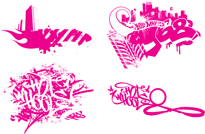The Chop Inspired Designs Below Were Made Entirely - Pink Hot Wheels Logo Clipart (720x481), Png Download