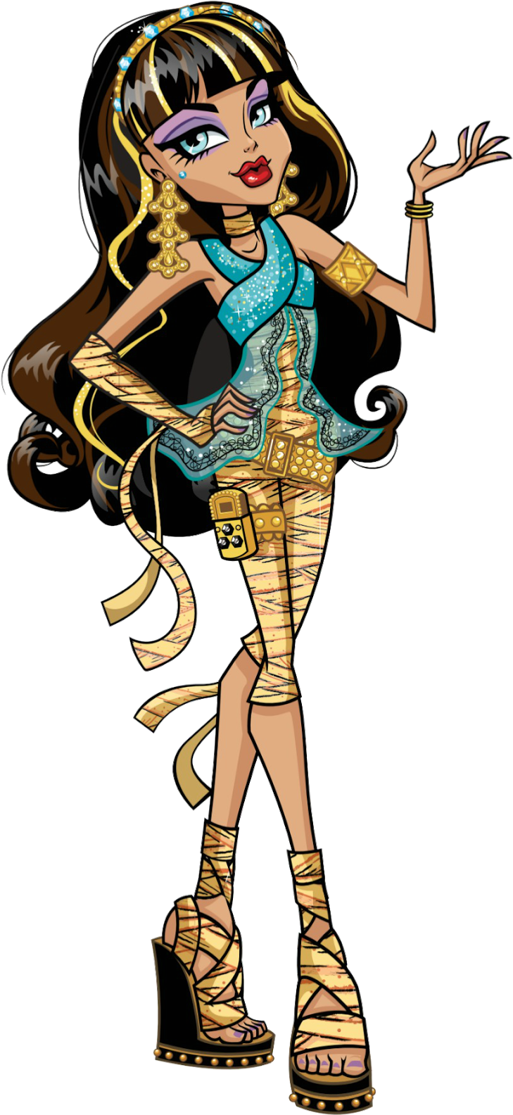 Cleo New Hairstyle - Cleo Monster High Artwork Clipart (729x1584), Png Download