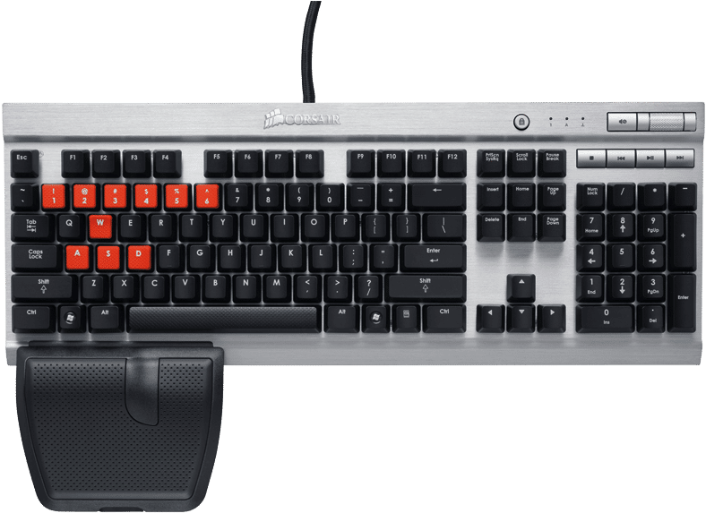 The K60 Specializes In First Person Shooters , With - Corsair Vengeance K60 Clipart (800x582), Png Download