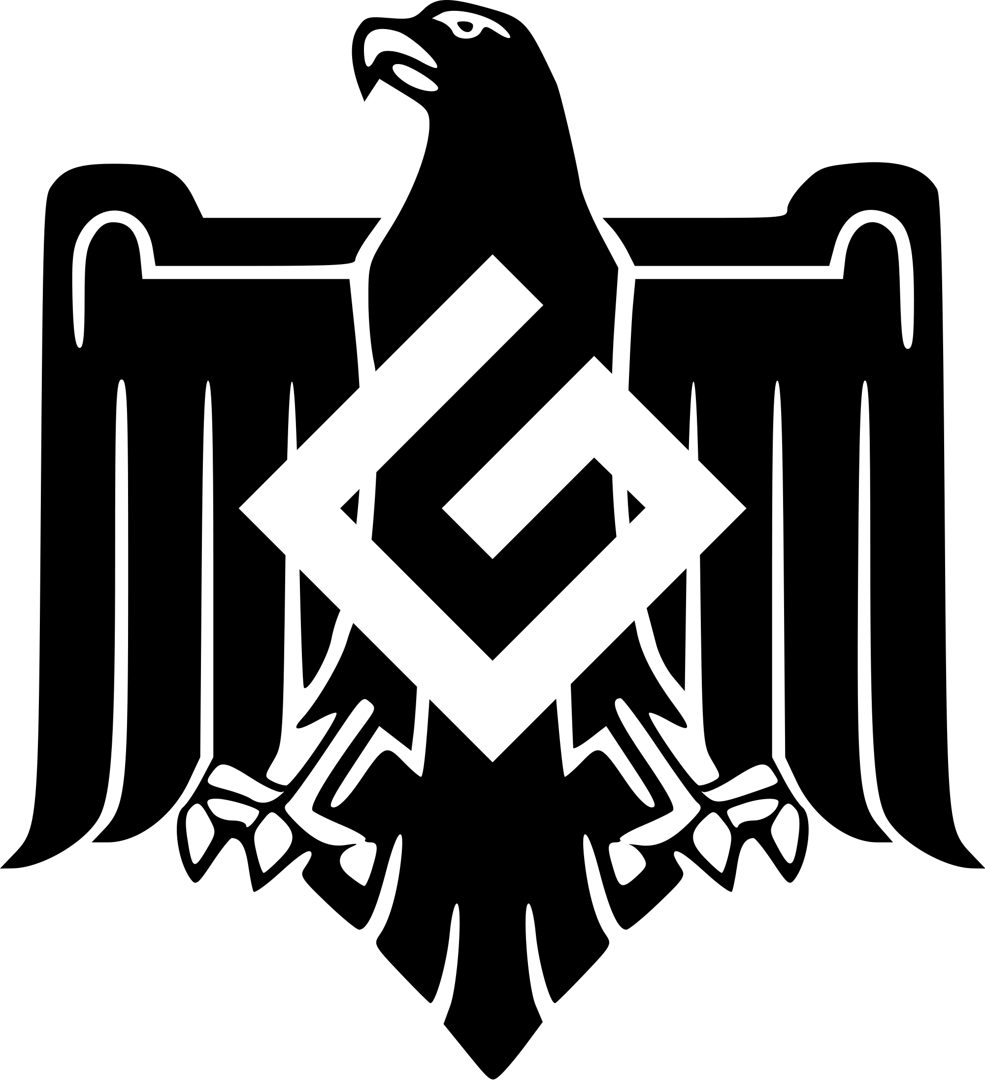 A Message From A Grammar Nazi - Nazi German Coat Of Arms Clipart (2000x2192), Png Download