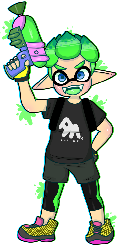 Inkling Boy Png - Splatoon 2 Inkling Boy Clipart (472x986), Png Download