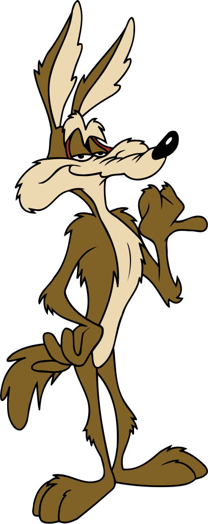 Roadrunner Clipart Disney - Wile E Coyote Png Transparent Png (408x1024), Png Download