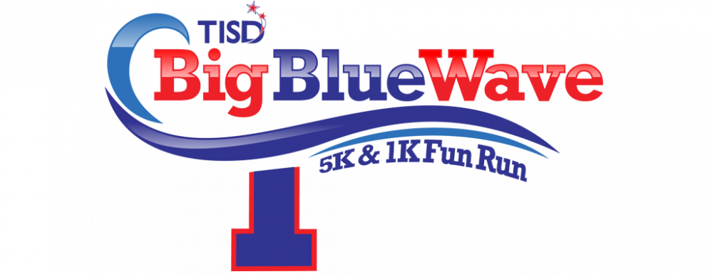 Big Blue Wave - Fun Run Design Clipart (1000x385), Png Download