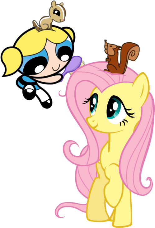 Fluttershy Bubbles Clipart (498x732), Png Download