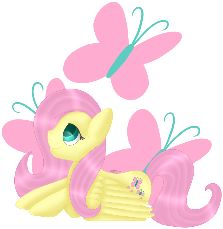 [p] Fluttershy - Illustration Clipart (1000x1000), Png Download