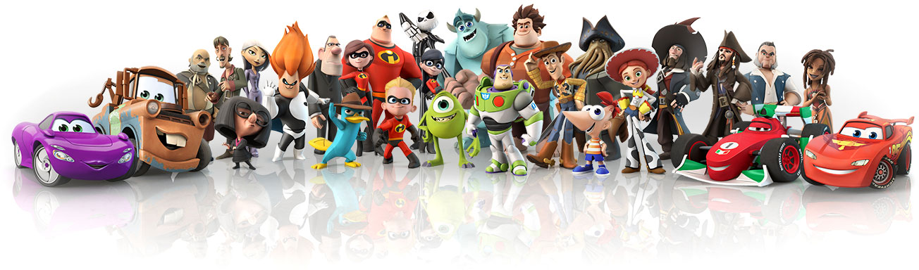 Disney Infinity All Characters Clipart (1304x384), Png Download