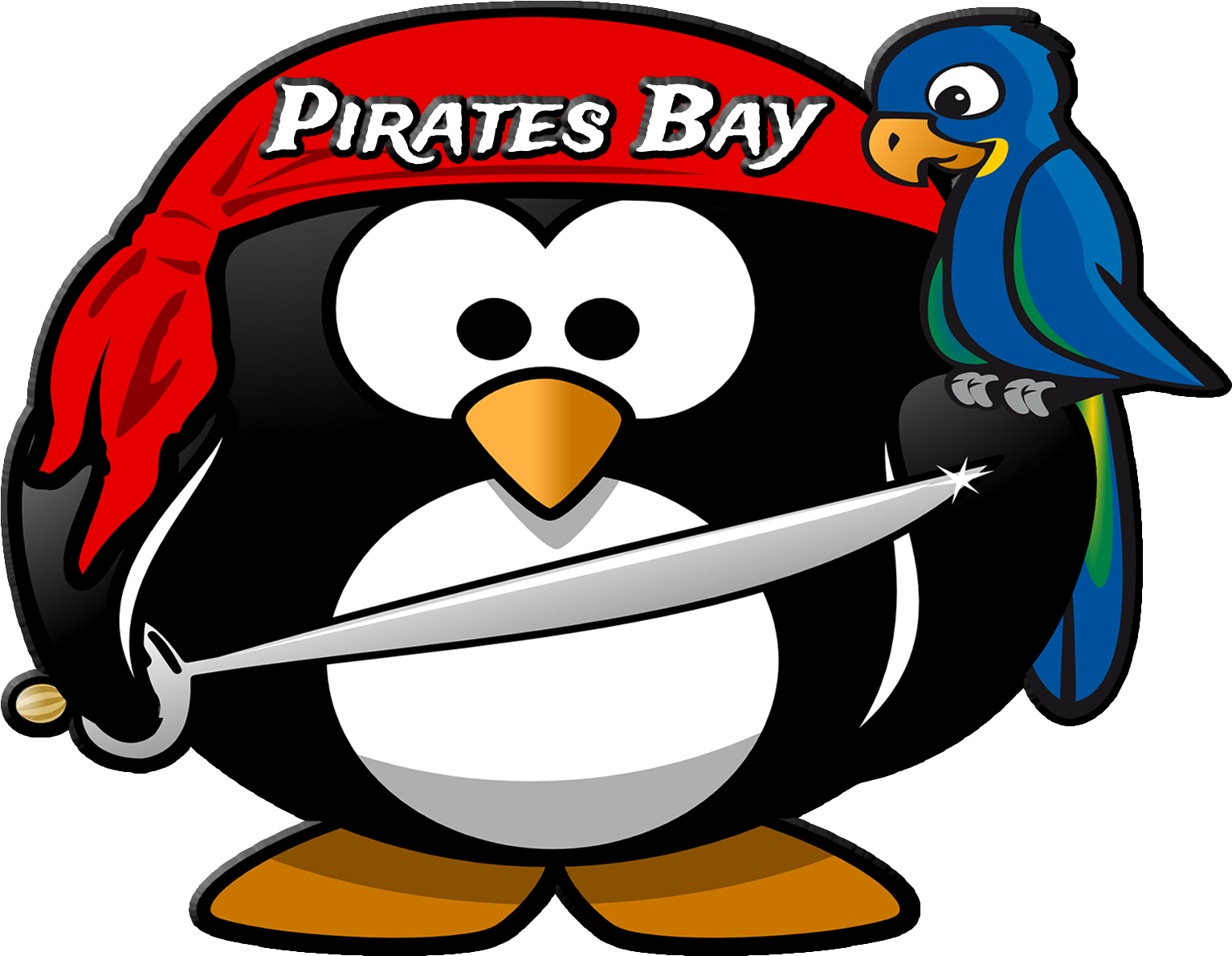 Pirate's Bay Water Park - Penguin Pirate Clipart (1576x1576), Png Download