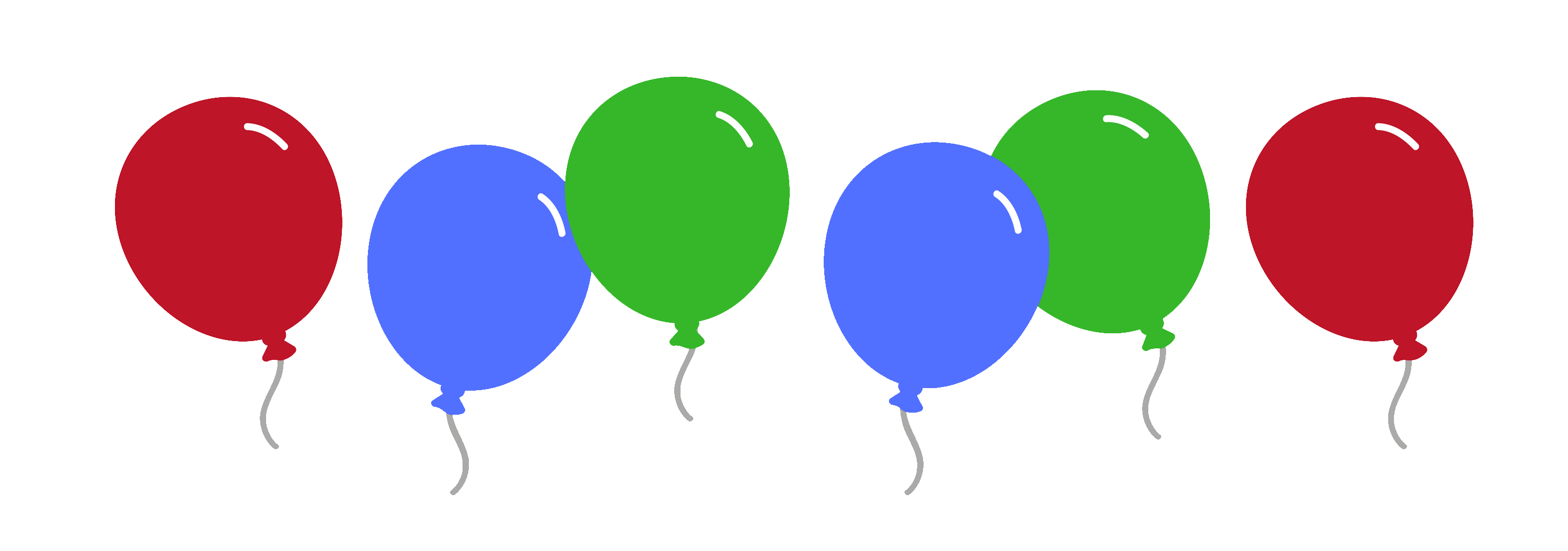 Sign Up For A Free Round Of Golf On Your Birthday - Round Balloons Png Clipart Transparent Png (3000x1055), Png Download