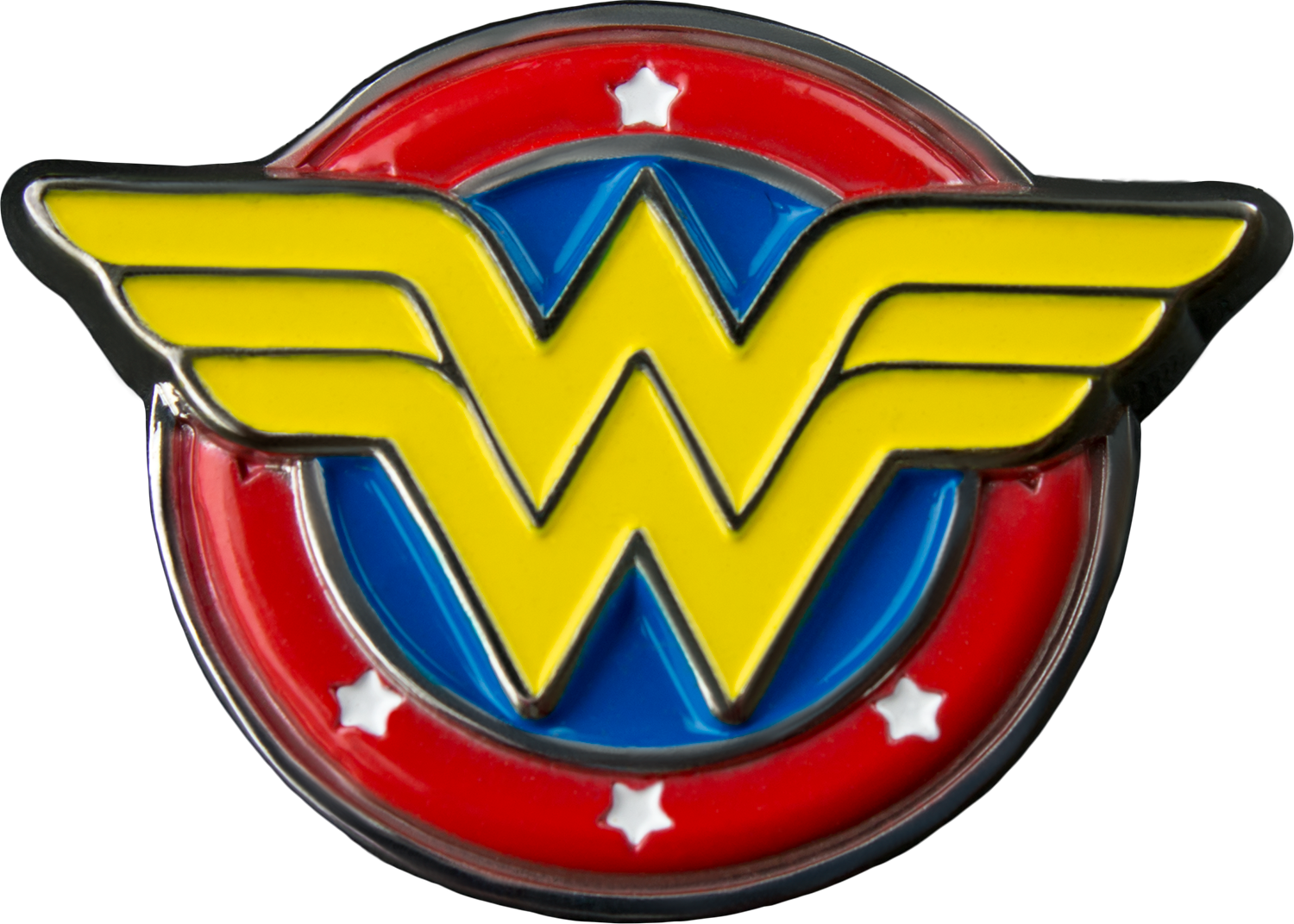 Logo Colour Enamel Lapel Pin - Wonder Woman Logo Clipart (1500x1072), Png Download