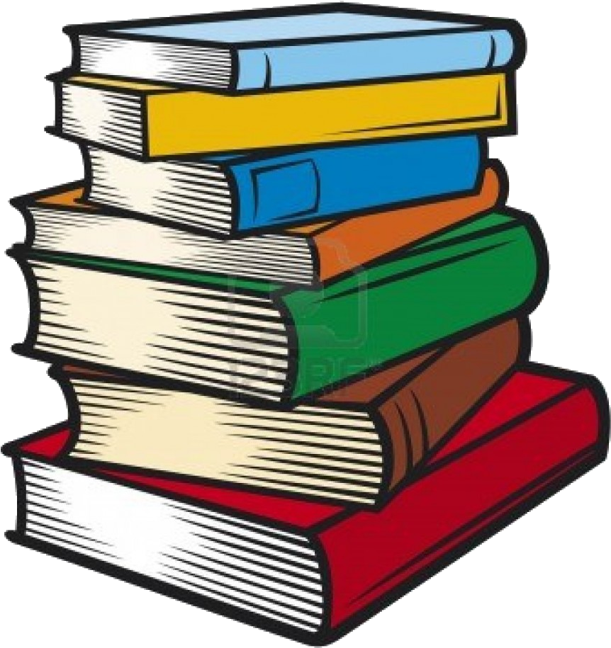 Book Stack Of Books Clip Art Transparent Png - Pile Of Books Clipart (940x1024), Png Download