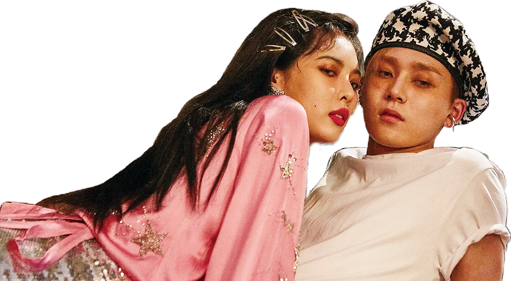 ##edawn #hyuna #4minute #pentagon #hyojong #kimhyojong - Hyuna And E Dawn Clipart (1024x564), Png Download