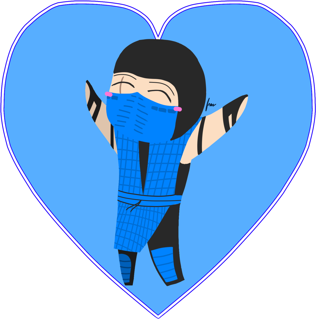 Chibi Scorpion And Chibi Sub-zero Fanart Again - Cartoon Clipart (1280x1327), Png Download