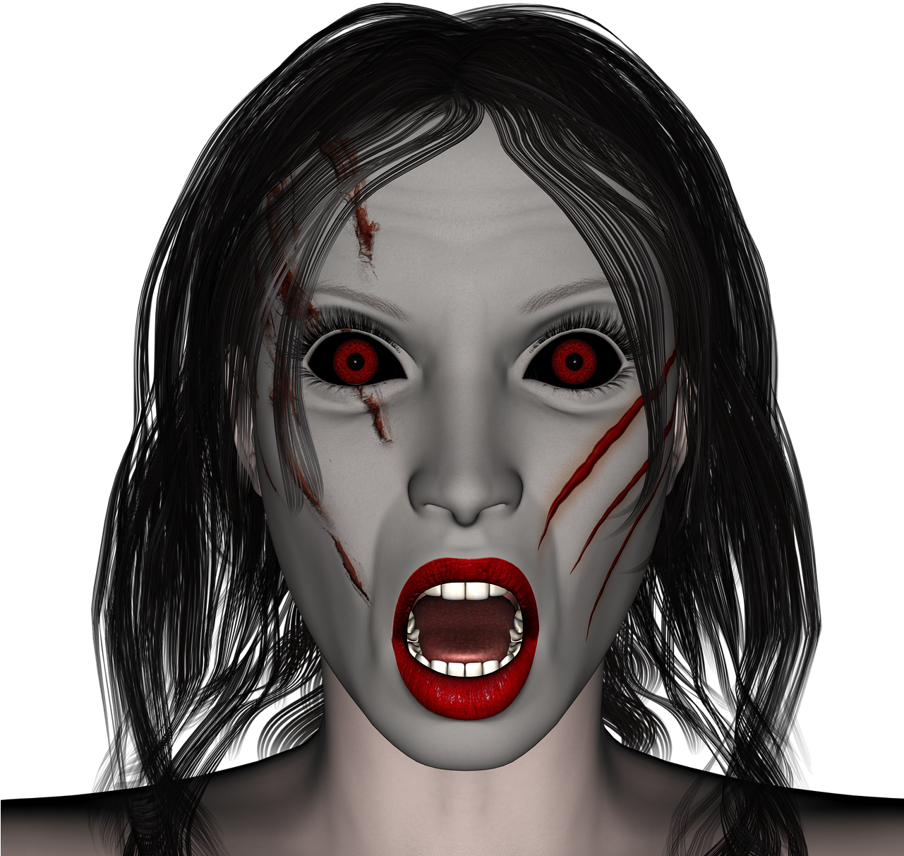 Zombie Halloween Horror - Zombie Halloween Fantasy Clipart (1280x1280), Png Download