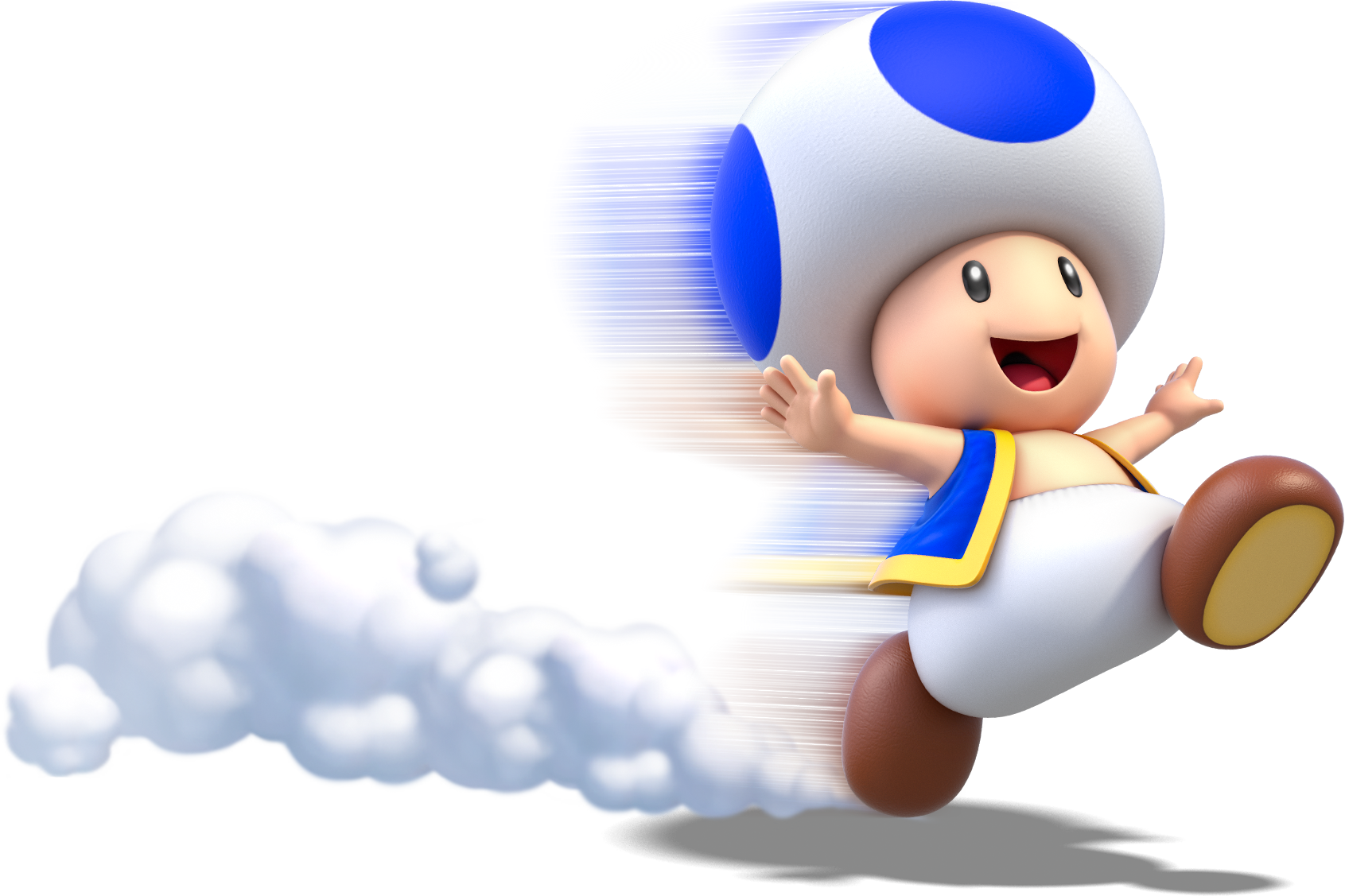 Toad - New Super Mario Bros U Deluxe Blue Toad Clipart (1691x1127), Png Download