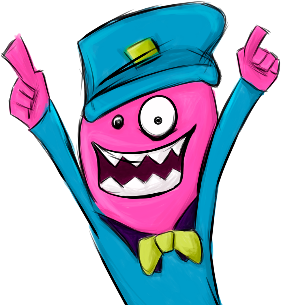 Monster Illustration Happiness - Konventionelle Energien Clip Art - Png Download (1280x1280), Png Download