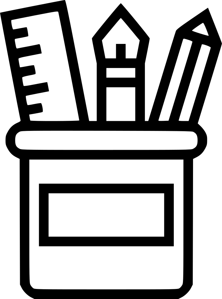 Supplies Clipart Free Download - Pencil Box Icon Free - Png Download (728x980), Png Download