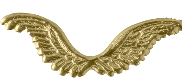 Die Cut Articles Angel Wings Gold, 3,5 X 1,5cm - Golden Eagle Clipart (600x537), Png Download