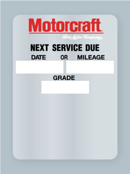 Motocraft Oil Change Stickers - General Supply Clipart (800x600), Png Download