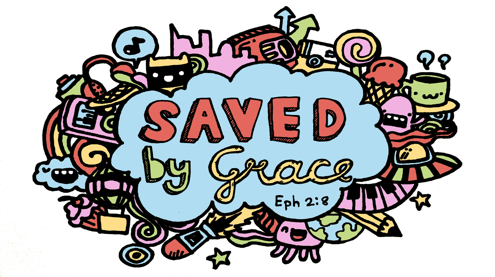 Tuning Clipart Tumblr Music - Doodle For Jesus - Png Download (1929x1080), Png Download