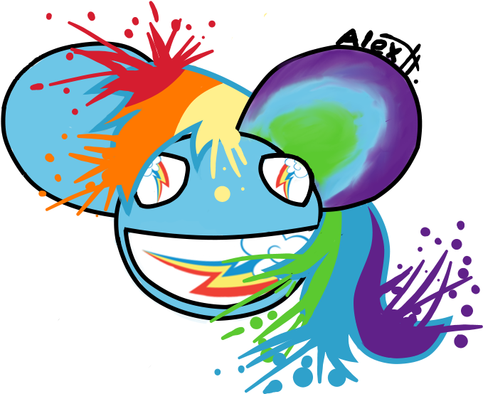 Anon3mau5, Deadmau5, Logo, Rainbow Dash, Safe - Cartoon Clipart (800x600), Png Download