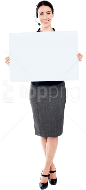 Free Png Download Girl Holding Banner Png Images Background - Businessperson Clipart (480x705), Png Download