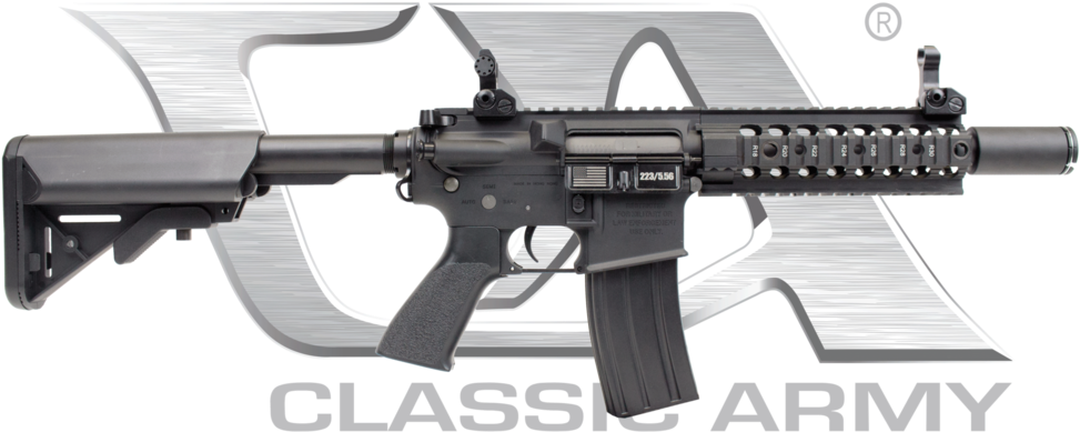 Classic Army Full Metal M4 Vehicle Crewman Weapon Aeg - Classic Army Ca115m Clipart (1024x683), Png Download