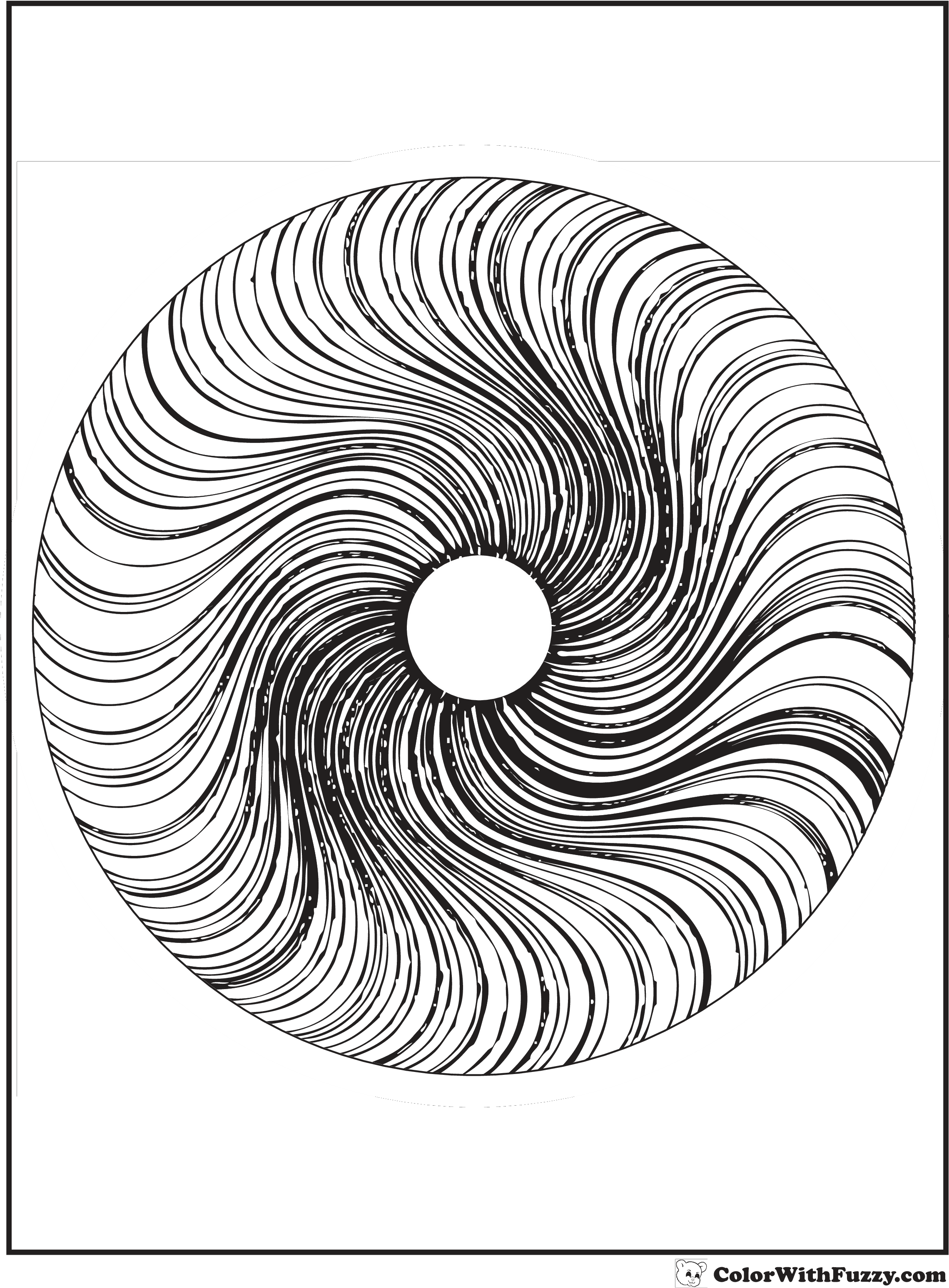 Free Printable Geometric Coloring Pages For Adults - Geometric Coloring Pages For Adults Clipart (2550x3300), Png Download