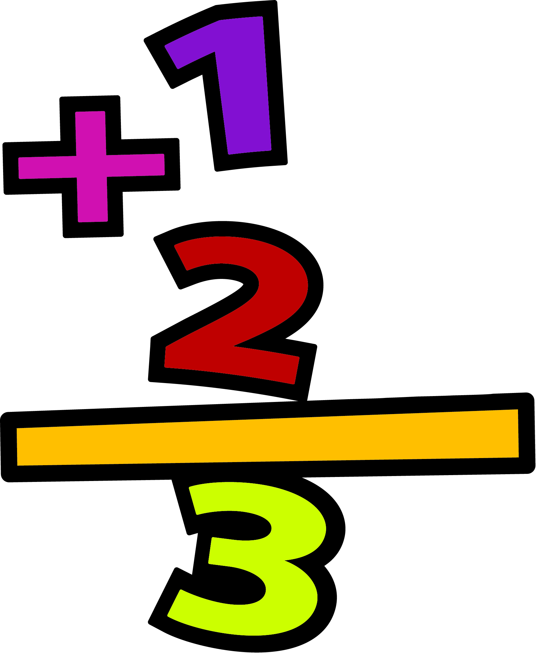 Math Addition Clip Art - Png Download (1729x2107), Png Download