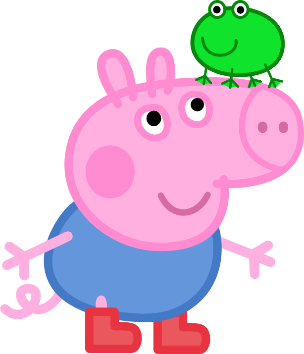 Peppa Pig Birthday Clipart - Peppa Pig George Frog - Png Download (614x715), Png Download