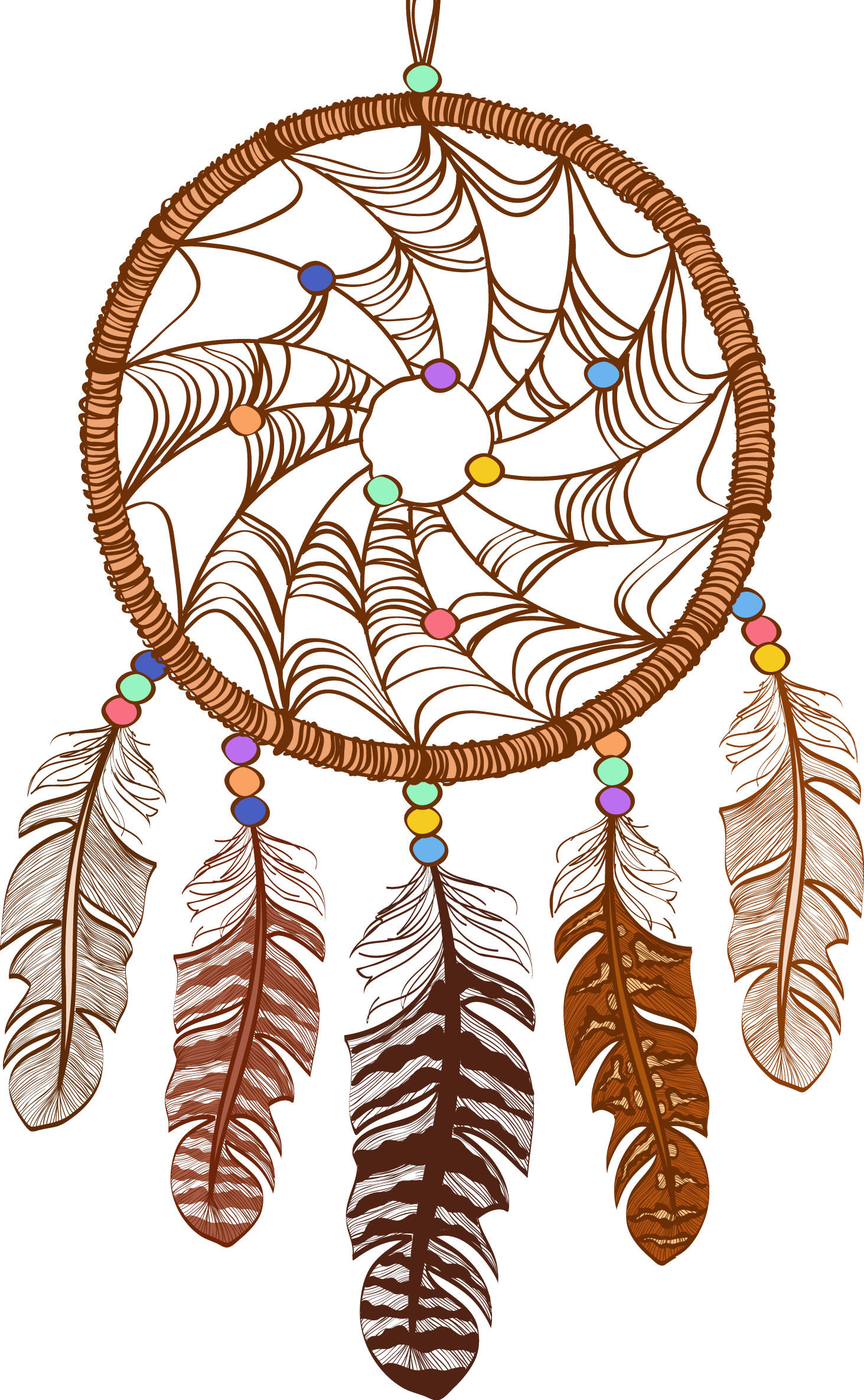 Native Americans In - Dreamcatcher Clipart (1463x2371), Png Download