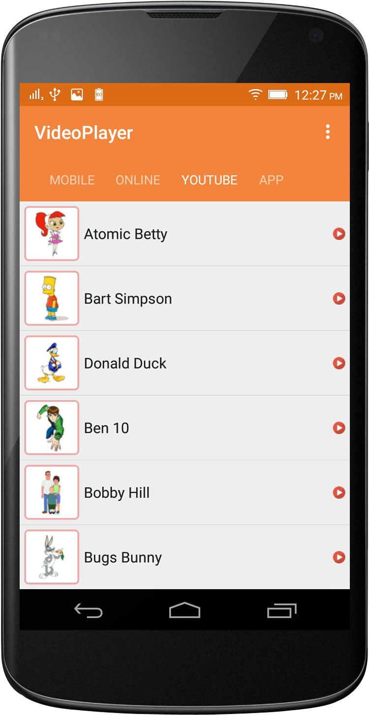 Local Video Player Android App - Smartphone Clipart (813x1600), Png Download