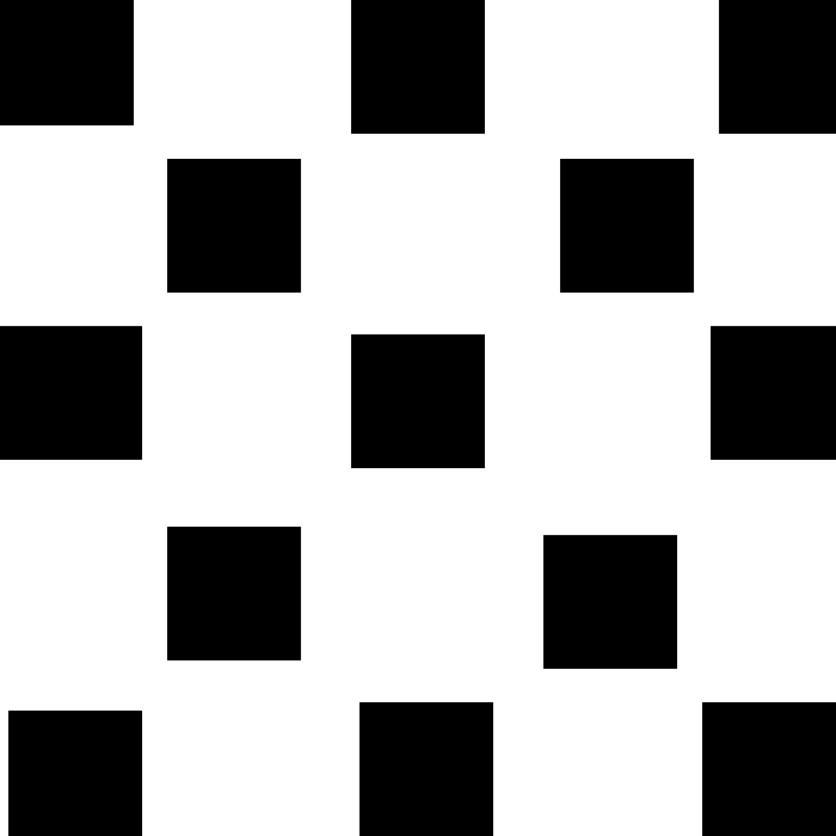 Illusion Checkerboard - Monochrome Clipart (1200x1200), Png Download
