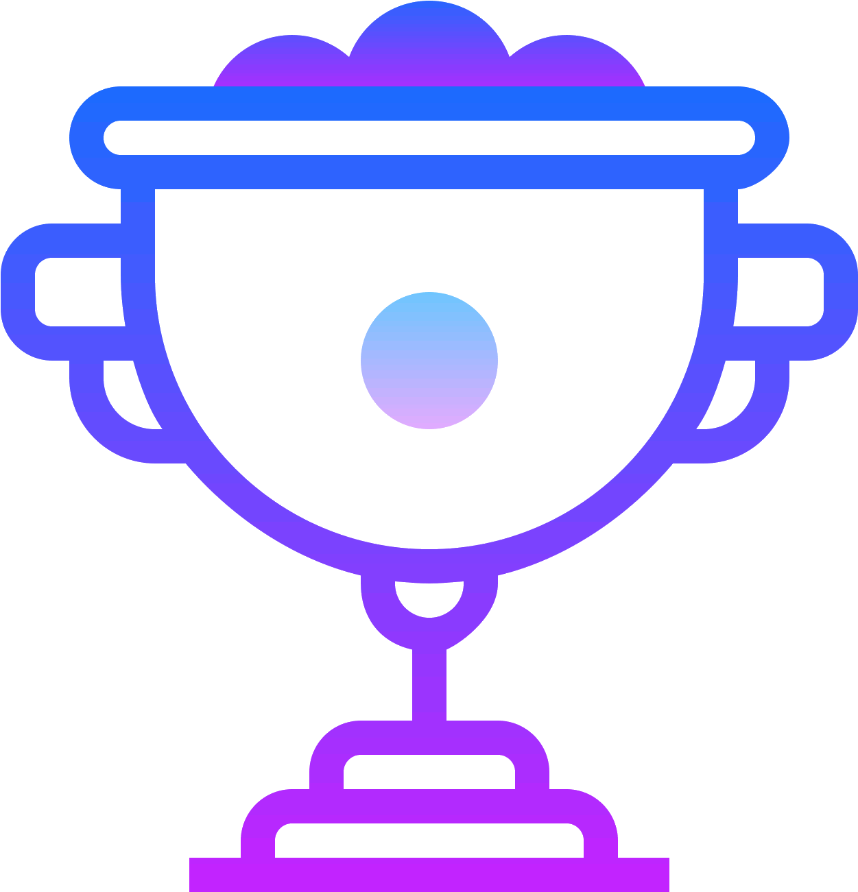 It's A Goblet-like Object With Two Handles - Icon Clipart (1251x1301), Png Download