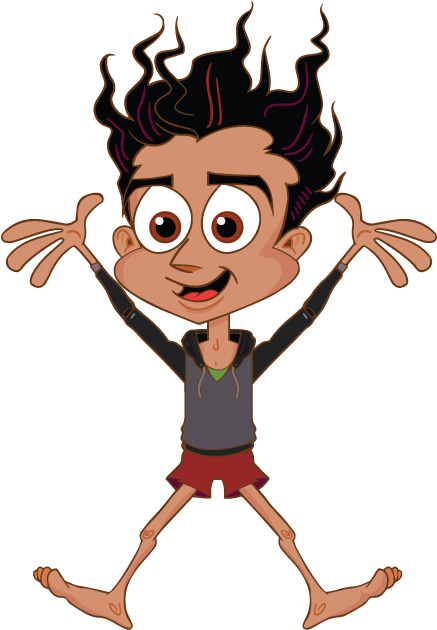 Mowgli-jumping - Cartoon Clipart (600x800), Png Download