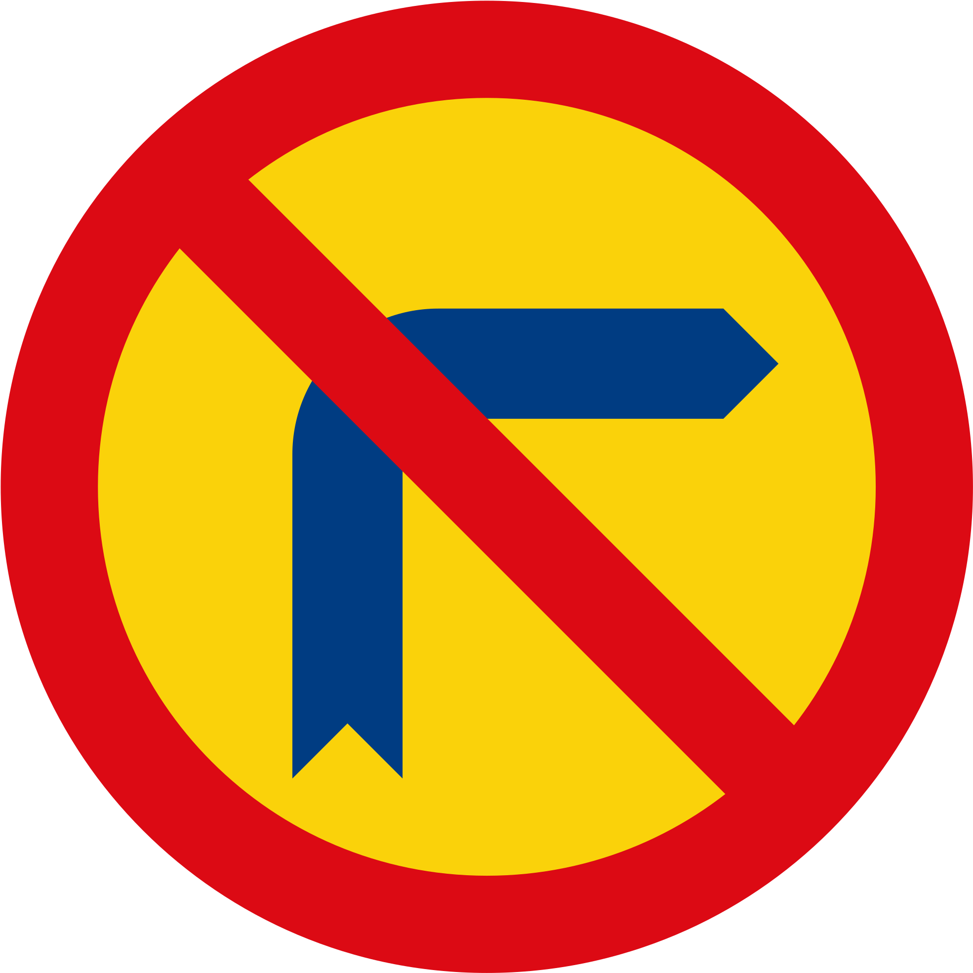 Do Not Turn Right Sign , Png Download - Road Signs Ireland No Parking Clipart (1970x1970), Png Download